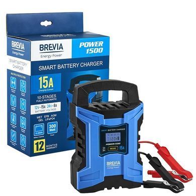 Зарядное устройство для АКБ Brevia Power1500 15A, 12V/24V