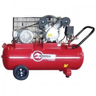 Компрессор 100 л, 4 HP, 3 кВт, 380 В, 8 атм, 500 л/мин INTERTOOL PT-0013 (*бесплатная доставка)