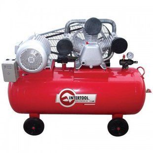 Компрессор 200 л, 10 HP, 7,5 кВт, 380 В, 8 атм, 1050 л/мин. 3 цилиндра INTERTOOL PT-0040