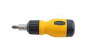 Отвертка реверсивная с комплектом насадок 6 ед. INTERTOOL VT-1009