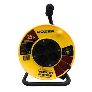 Удлинитель на катушке DOZER б/з  ПВС 25м (2*1,5)