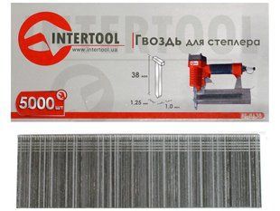 Гвоздь для степлера PT-1603 INTERTOOL PT-8638 38 мм 1,0x1,25 мм 5000 шт/упак.