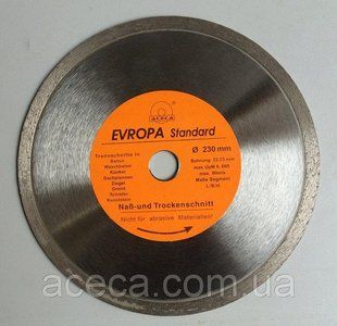 Диск алмазний "Evropa" 230*22.2 мм по плитці