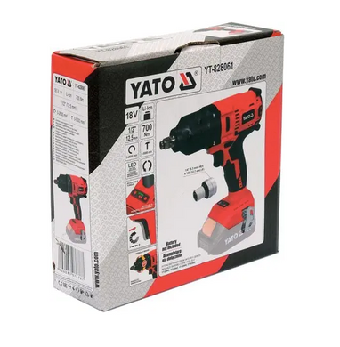 Гайковерт ударний акумуляторний YATO 18 В 1/2'' 700 Нм YT-828061