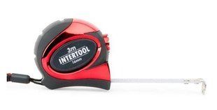 Рулетка 3 м x 16 мм с автоматической блокировкой полотна, INTERTOOL MT-0803
