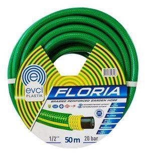 Шланг для полива Evci Plastik Floria ПВХ 1/2" 50м, 4 слойный