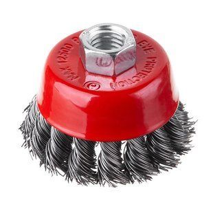 Щітка чашкова 85 мм, для КШМ, М14 (пучки крученого дроту) INTERTOOL BT-2085