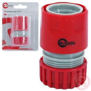 Коннектор 3/4" для шланга 3/4" INTERTOOL GE-1018