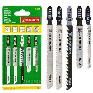 Пилки для лобзика KROHN T-SET5 (5 шт)