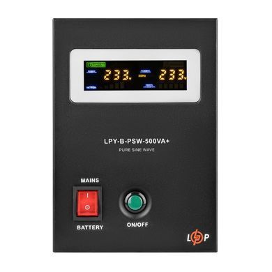 ДБЖ LogicPower  з правильною синусоїдою 12V LPY-B-PSW-500VA+ (350Вт) 5A/10A