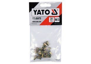 Нитогайка стальная YATO М3 х 9 мм 20 шт