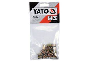 Нитогайка стальная YATO М4 х 11 мм 20 шт