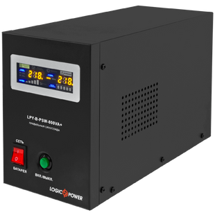 ИБП с правильной синусоидой LogicPower LPY-B-PSW-800VA+(560W)5A/15A 12V для котлов и аварийного освещения