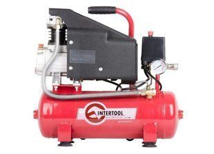 Компрессор 9л, 0.75кВт, 1.0HP, 220 В, 8атм, 160л/мин INTERTOOL PT-0002