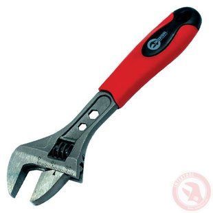 Ключ разводной 200 мм, двухкомпонентная рукоятка INTERTOOL HT-0196