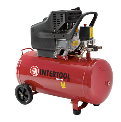 Компрессор INTERTOOL PT-0003 50 л, 2 HP, 1,5 кВт, 220 В, 8 атм, 206 л/мин.