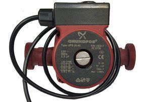 Циркуляционный насос Grundfos UPS 25-4-180 для системы отопления с гайками + провод 1.2 м