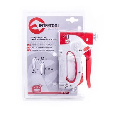 Механический скобозабивной пистолет INTERTOOL RT-0201